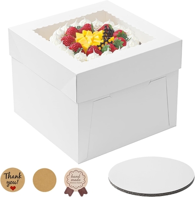 CMYK / Pontone Offsent Printing Cake Packaging Boxes Untuk Perlindungan Dan Presentasi Produk