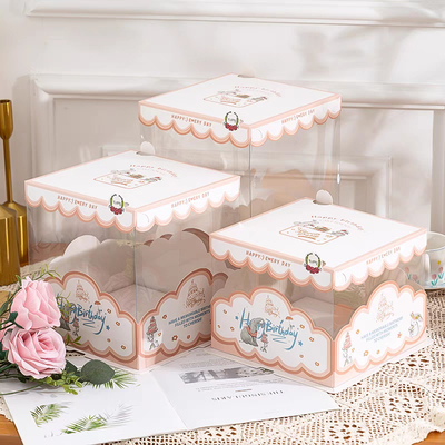 CMYK / Pantone Printing Cake Packaging Box Untuk Solusi Kemasan yang Disesuaikan