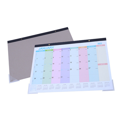 Custom Wall Calendar Liburan / Tema Musim Spiral Terikat Glossy Type Paper