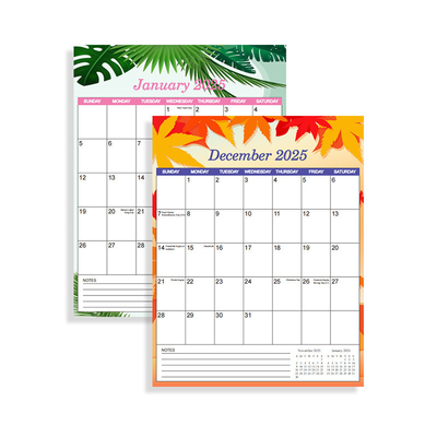 Bisnis Merek Custom Desk Kalender 12 X 12 Inci Akhir Bulan Desember Desain yang dipersonalisasi dan disesuaikan untuk bisnis Anda