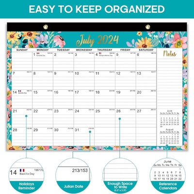 Liburan besar US Liburan ditandai Bisnis Bermerek Kalender Meja Khusus 12 X 12 inci