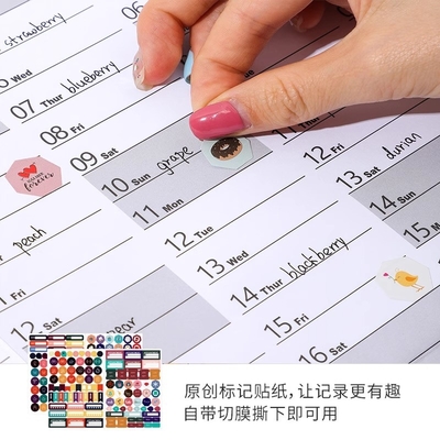 Disesuaikan Pencetakan Kalender Pribadi Tipe Kertas Glossy Bentuk persegi panjang