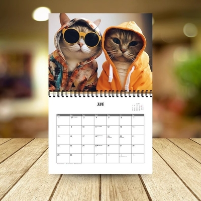 Pencetakan kalender pribadi yang dapat disesuaikan dengan tampilan bulanan dan hari libur AS