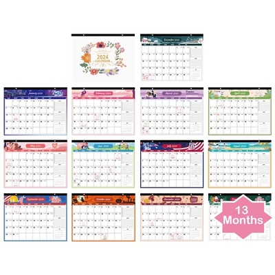12 X 12 Inci Kalender Dinding Khusus Pribadi tahun Anda dengan tema liburan / musiman dan tambahkan tanggal pribadi