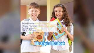 Hardcover Tahan Lama Notebook Spiral Hitam untuk Profesional