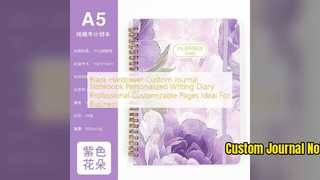 Jurnal Buku Harian Pribadi Hitam Buku Catatan Hardcover Kustom