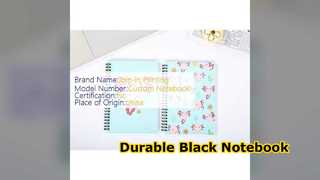 Catatan Sketsa Hardcover Tahan Lama Notebook Spiral Hitam