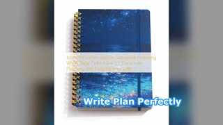 Perencana Jurnal Hardcover Hitam Buku Catatan Spiral